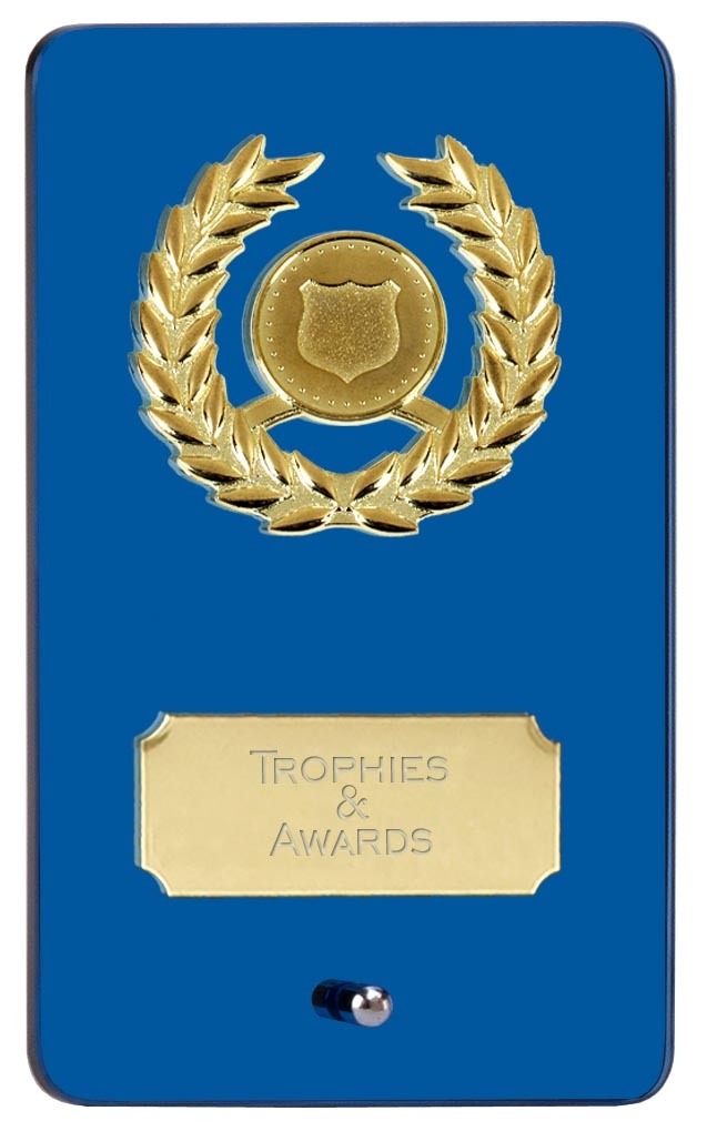 Blue Mirror Glass Plaque Award JC133DQ
